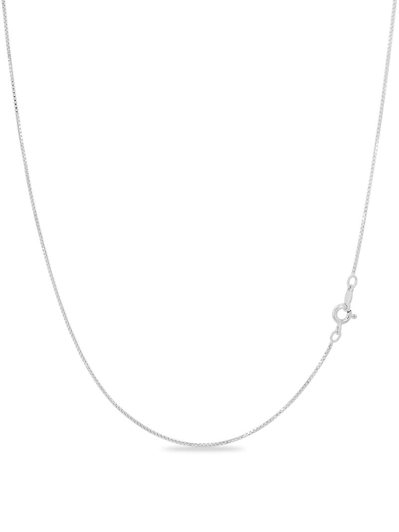 KEZEF 18k Gold Over Sterling Silver 1mm Box Chain Necklace Made in Italy | 925 Sterling Silver Necklace for Women | Rose Gold Chain for Women Men - Image 1